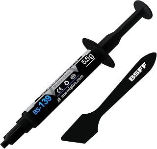 BSFF Thermal Paste CPU 5.5g with Toolkit for CPU GPU IC and Heatsinks | Carbon Based High Performance; CPU/GPU Compatible; Easy Application; Even Coverage; Stable Cooling Performance