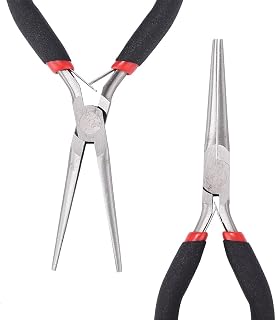 15cm Long Nose Pliers Needle Nose Pliers Comfortable Grip for Bending Wires, Packing Fastening, Beading, DIY