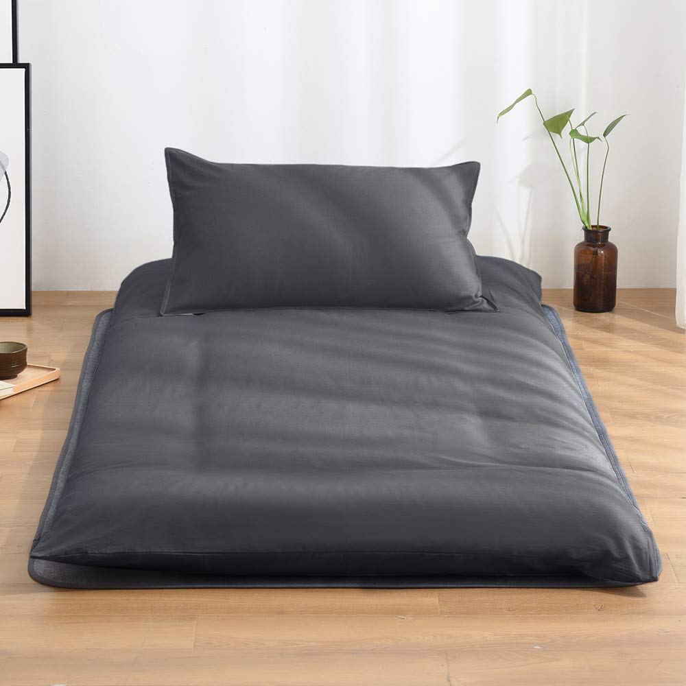 Kumori Duvet Cover, Single, 100% Cotton, Washed, Compatible with Futon/Mattress,