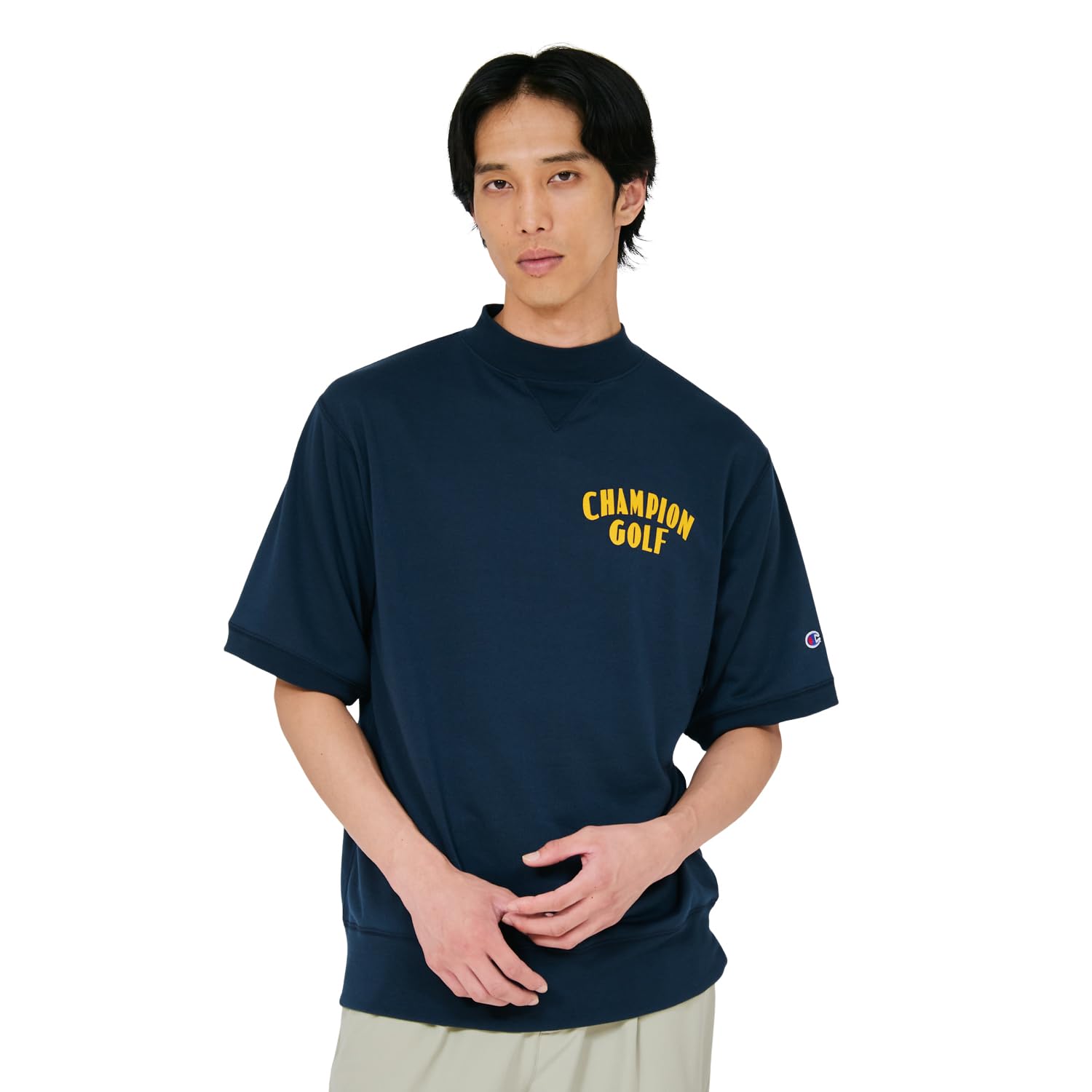 Champion C3-DG002 Men's Top, Short Sleeve, Stretch, UV Protection, Quick Drying,