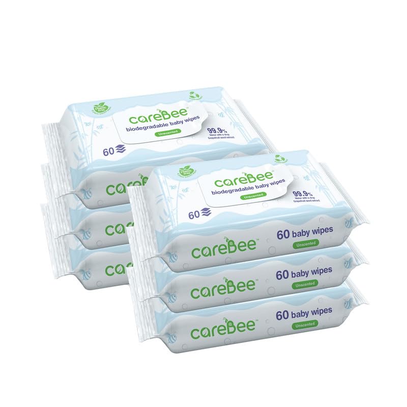 99.9% Water Baby Wipes, Plant-Based Skin Wipes, 60 Pack - (6, White) | 99.9% wat