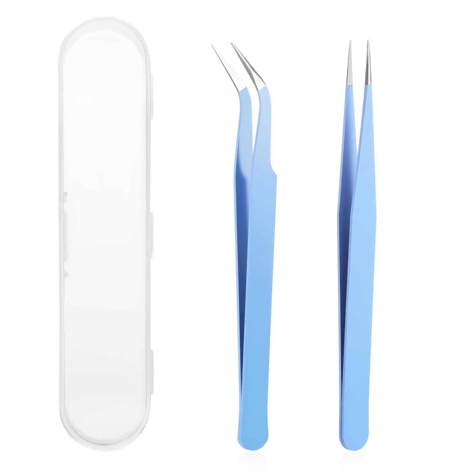 2 Pcs Sticker Tweezers, Craft Tweezers Scrapbooking Tools Precision Tweezer Blue