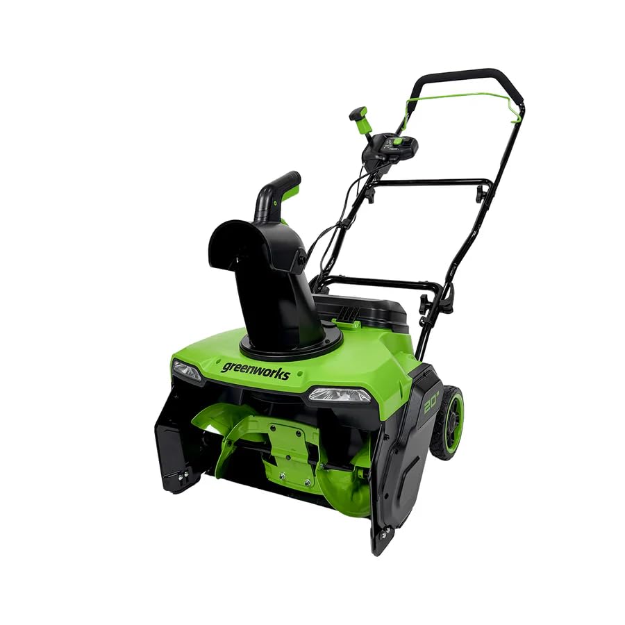 Greenworks GEN2 60V 20" Brushless Cordless Snow Blower Thrower, Led Lights&180° 