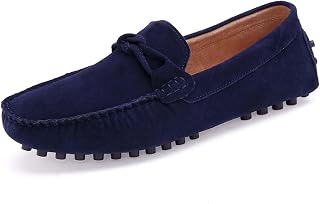 Men's Loafers Leather Flat Breathable Casual Shoes Mens Casual Soft Loafers Leather Lightweight Moccasins Slip on Comfort Driving Shoes