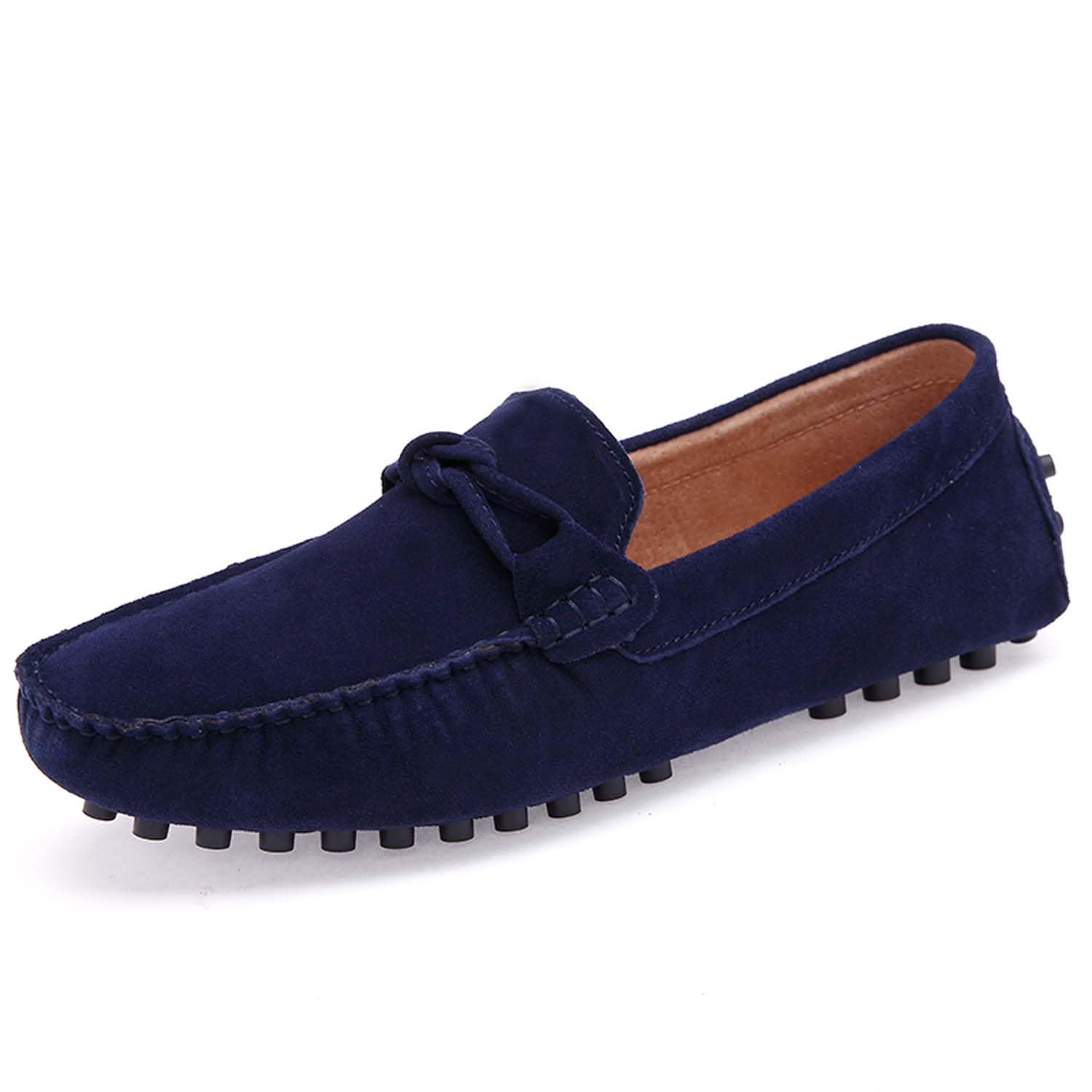 Men's Loafers Leather Flat Breathable Casual Shoes Mens Casual Soft Loafers Leat