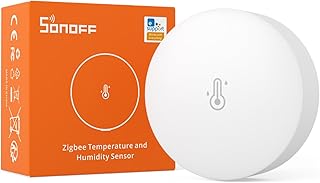 SONOFF SNZB-02P Zigbee Temperature and Humidity Sensor, Smart Temperature Sensor with Comfort Alarm, Zigbee Hygrometer Compatible with Alexa/Google Home/HA/IFTTT, Zigbee Hub Required.