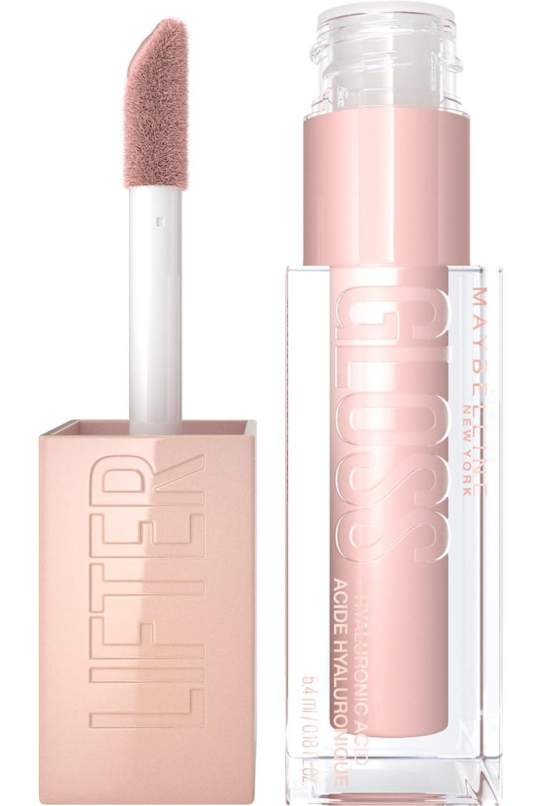 Maybelline Lifter Lip Gloss Hydrating Hyaluronic Acid Light Pink, 002 Ice | With