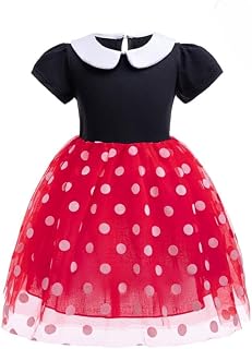 Lito Angels Girl Mouse Polka Dot Princess Dress Costumes Birthday Party Christmas Holloween Fancy Tutu Dresses with Hoop for Hair