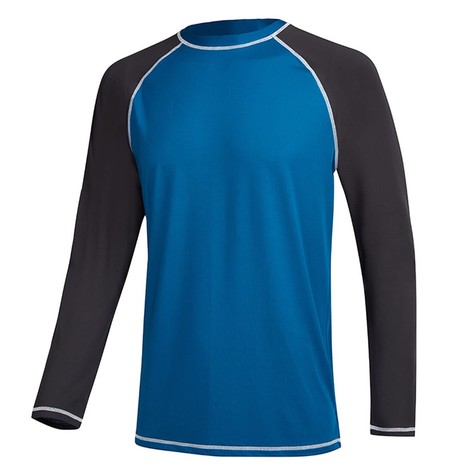 Men's Long Sleeve Swim Shirts Rashguard UPF 50+ UV Sun Protection Shirt Athletic