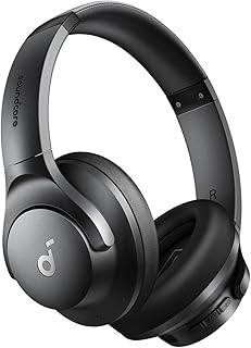 Soundcore by Anker Q20i Hybrid Active Noise Cancelling Headphones(Renewed) | Over-Ear, Bluetooth, 40H ANC Playtime, Hi-Res Audio, Big Bass, Transparency Mode, Customize via App, Travel, Home, Office