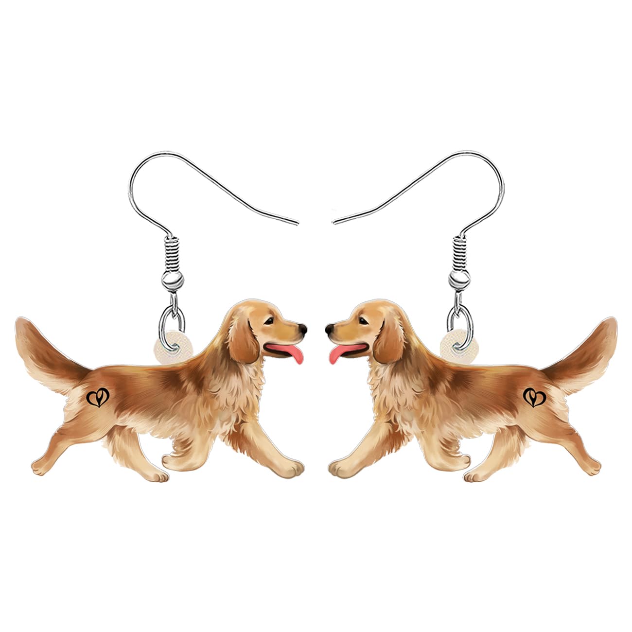 Acrylic Cute Golden Retriever Terrier Dangle Earrings Puppy Animals Jewelry for 