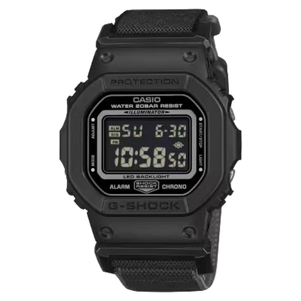 G-Shock Casio DW5600MNC-1 - Orologio digitale con cinturino in tessuto, colore: 