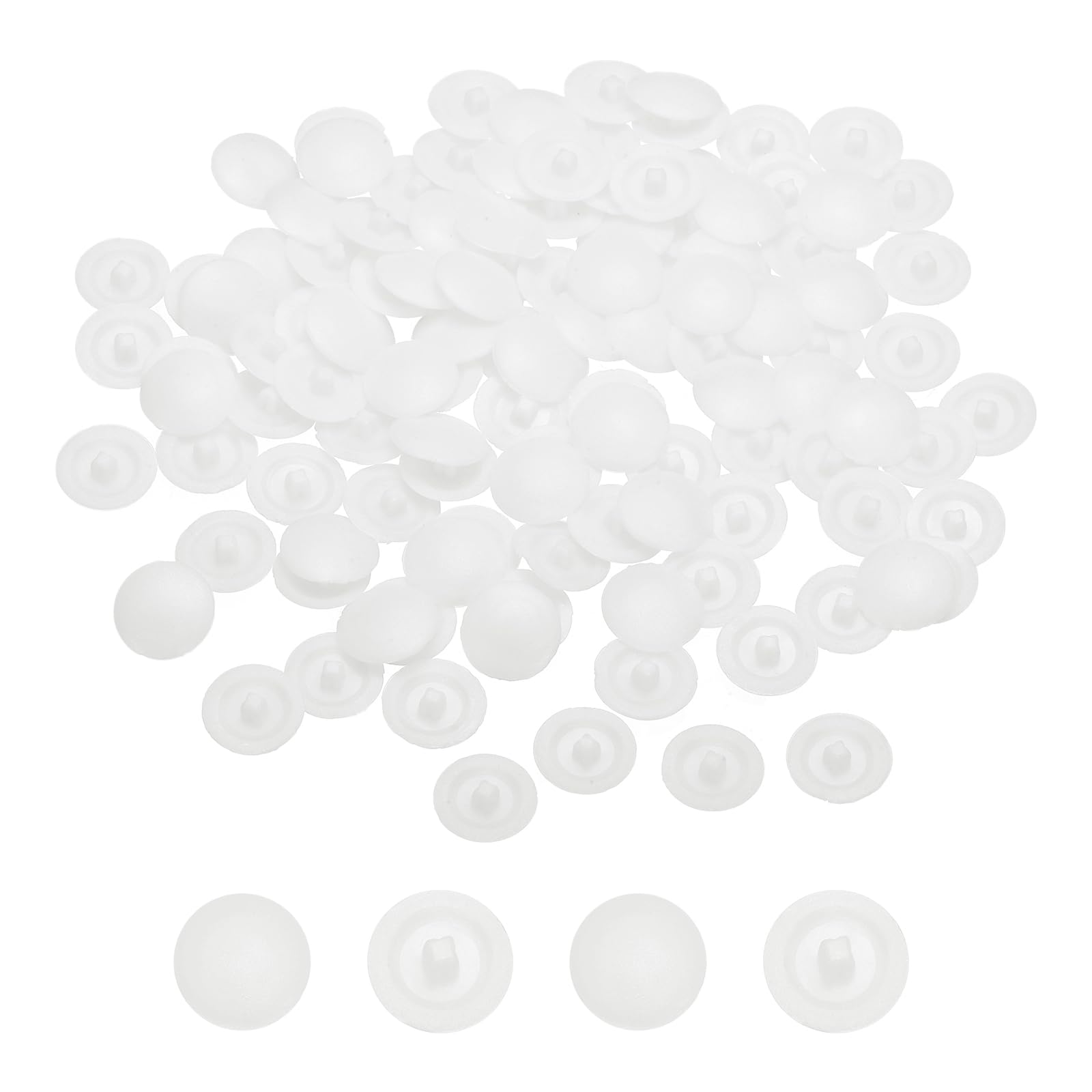Generic 80pcs 12x3mm Plastic Screw Decorative Cover Self Tapping Waterproof Cap 