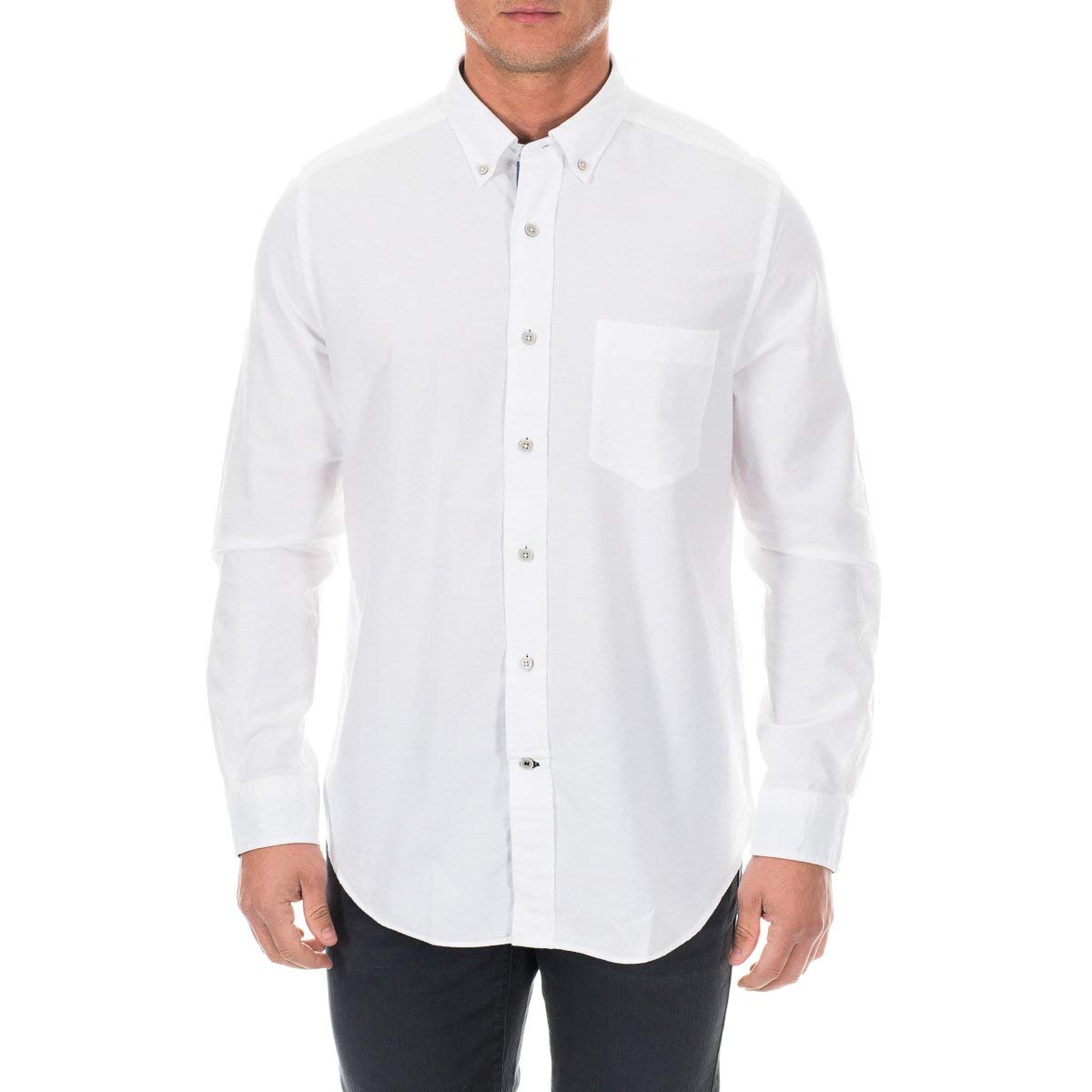 Nautica Young Men's School Uniform Long Sleeve Performance Oxford Button-Down Sh