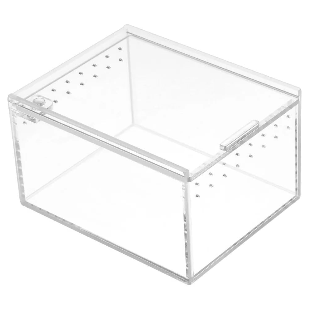 LALOCAPEYO Insect breeding Box Reptile Feeding Box,Magnetic Acrylic Case,Micro H