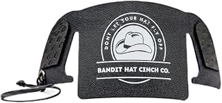Cowboy Hat Cinch Retainer, Anti-Slip Invisible Hat Stabilizer, Secure & Comfortable Hat Cinch for Cowboy Hat (Black)
