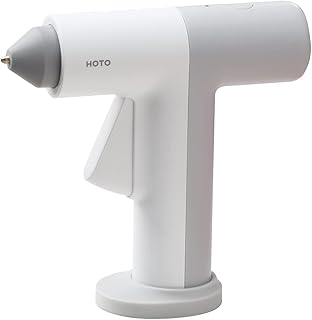 HOTO Cordless Hot Glue Gun, Mini Hot Glue Gun & 10 Colored Glue Sticks | 30s Fast Heating, Smart Power-off, Intelligent Temperature Control, Anti-Drip for School Crafts, DIY Arts, Home Repairs