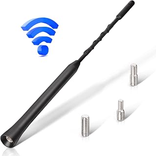 Eightwood Universal Car Antenna Replacement,AM/FM/DAB Roof Car Radio Aerial | dab Aerial Mast，Rod Car ariel mast，Screws M4 M5 M6，23cm/9 inch short