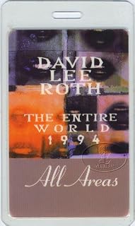 David Lee Roth 1994 Laminated Backstage Pass All Access