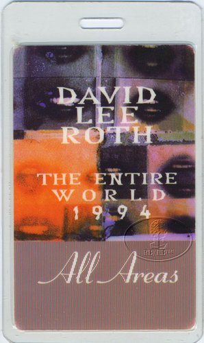 David Lee Roth 1994 Laminated Backstage Pass All Access