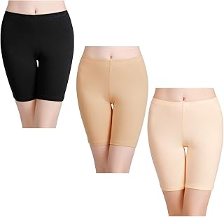 wirarpa Panty Cotton Cycling Shorts Women Long Panties Boxer Shorts Leggings Boxer Shorts Set of 3