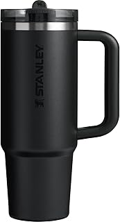 STANLEY Quencher ProTour Flipstraw Tumbler, 30 oz, Black | Built-In Straw & Handle | Cupholder Compatible for Travel | Leakproof Insulated Stainless Steel Cup | BPA-Free
