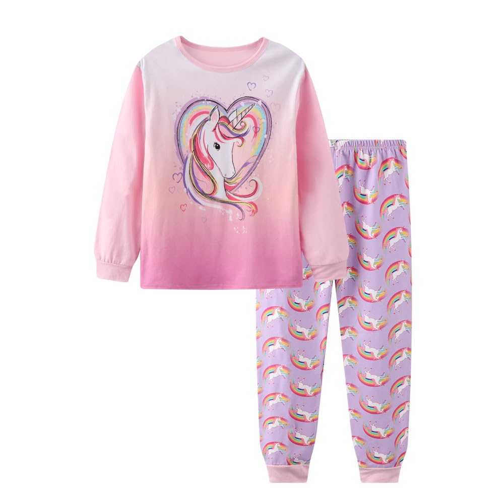 LitBud Christmas Pajamas Little Girls 100% Cotton Giraffe Sleepwear Pyjamas Long