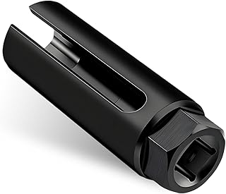 Rdxcv Oxygen Sensor Socket with Side Wire Cutout, 1/2" Drive by 7/8" O2 Sensor Remover with L-Shaped Extension Bar, Chromed-Vanadium Steel Oxygen Sensors Socket for Most Vehicles (Small Opening)