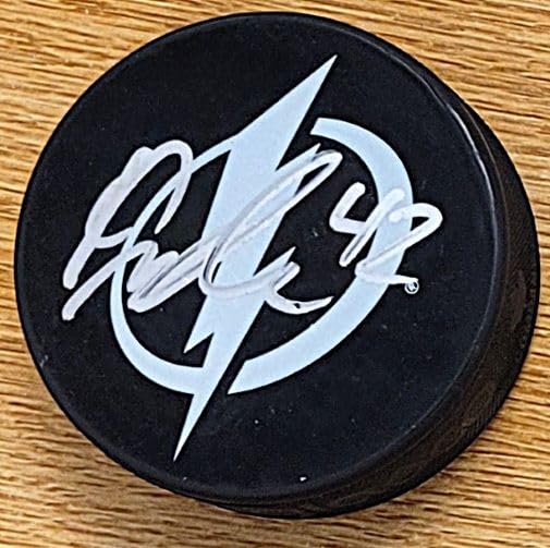 Autographed Curtis Douglas Tampa Bay Lightning Hockey Puck
