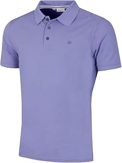 Calvin Klein Men's Campus 3 Button Ribbed Collar Golf Polo Shirt