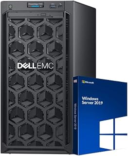 Dell PowerEdge T140 Mini Tower Server with Intel Xeon 3.3GHz CPU, 64GB DDR4 RAM, 16TB HDD Storage, RAID, Windows 2019 (Renewed)