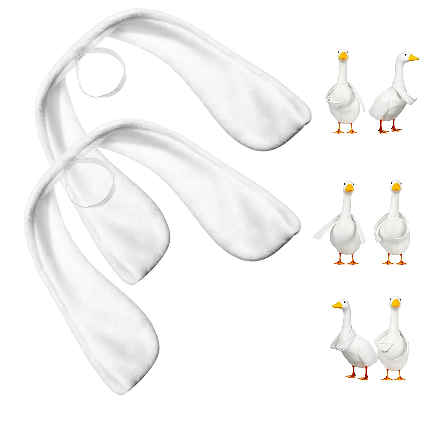 2-Pack Posable Porch Goose Arms for 23-28 inch Lawn Geese Statues | Plush Fabric