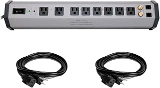 Furman PST-8 Power Station Home Theater Power Conditioner with (2) Extension Cable Bundle