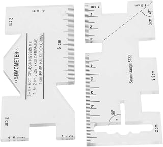 Patchwork Ruler 2 in 1 Measuring Tool with Visible Transparent Scales for Measuring Drawings and Stitching Safe to Use with Cutter Made of Non-Material