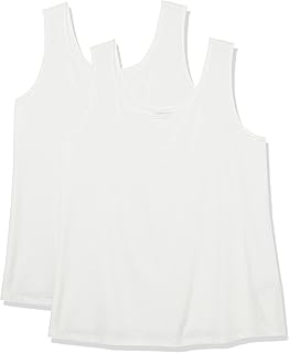 Amazon Essentials Women's Plus Size Slim Fit Scoop Neck Tank Top, Pack of 2