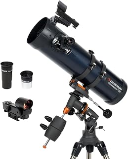 Celestron AstroMaster 130EQ Telescope for Deep-Sky Beginners | Large 130mm Optics, Bright Moon & Deep-Sky Views, Perfect First Telescope, German Equatorial Mount with Easy Manual Controls