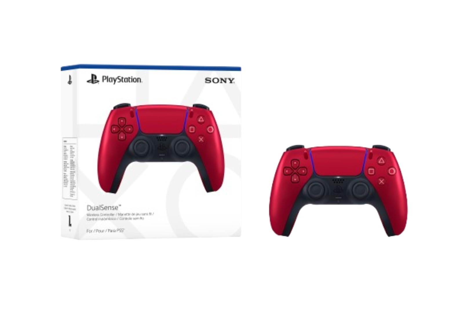 PlayStation DualSense Wireless Controller - Volcanic Red (Renewed)