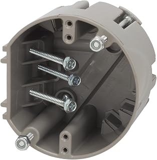 Southwire Electrical Box for Ceiling Fan & Light Fixture - Depth Adjustable Design - Durable Electrical Mounting Box for Secure Install - Supports 50lb Fan or 75lb Fixture - Gray