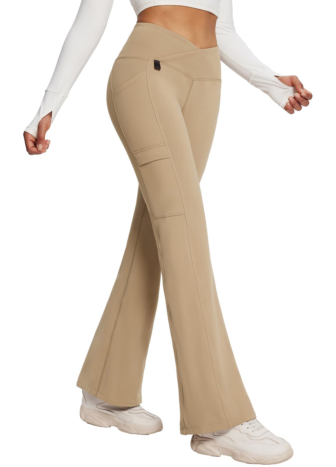 baleaf Fleece Lined Trousers Womens Thermal Flared Leggings Water Resistant Pant