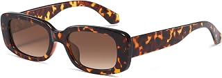 kimorn Rectangle Sunglasses for Women Men Trendy Retro Fashion Glasses 90’s Vintage UV 400 Protection Square Frame K1200