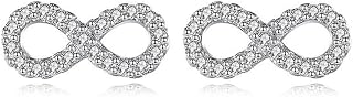 Elegant Infinity Stud Earrings Sparkly Jewelry for Women