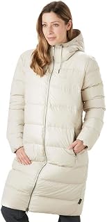 Jack Wolfskin Women's Crystal Palace Down Puffer Long Jacket, Dusty Grey, X-Small