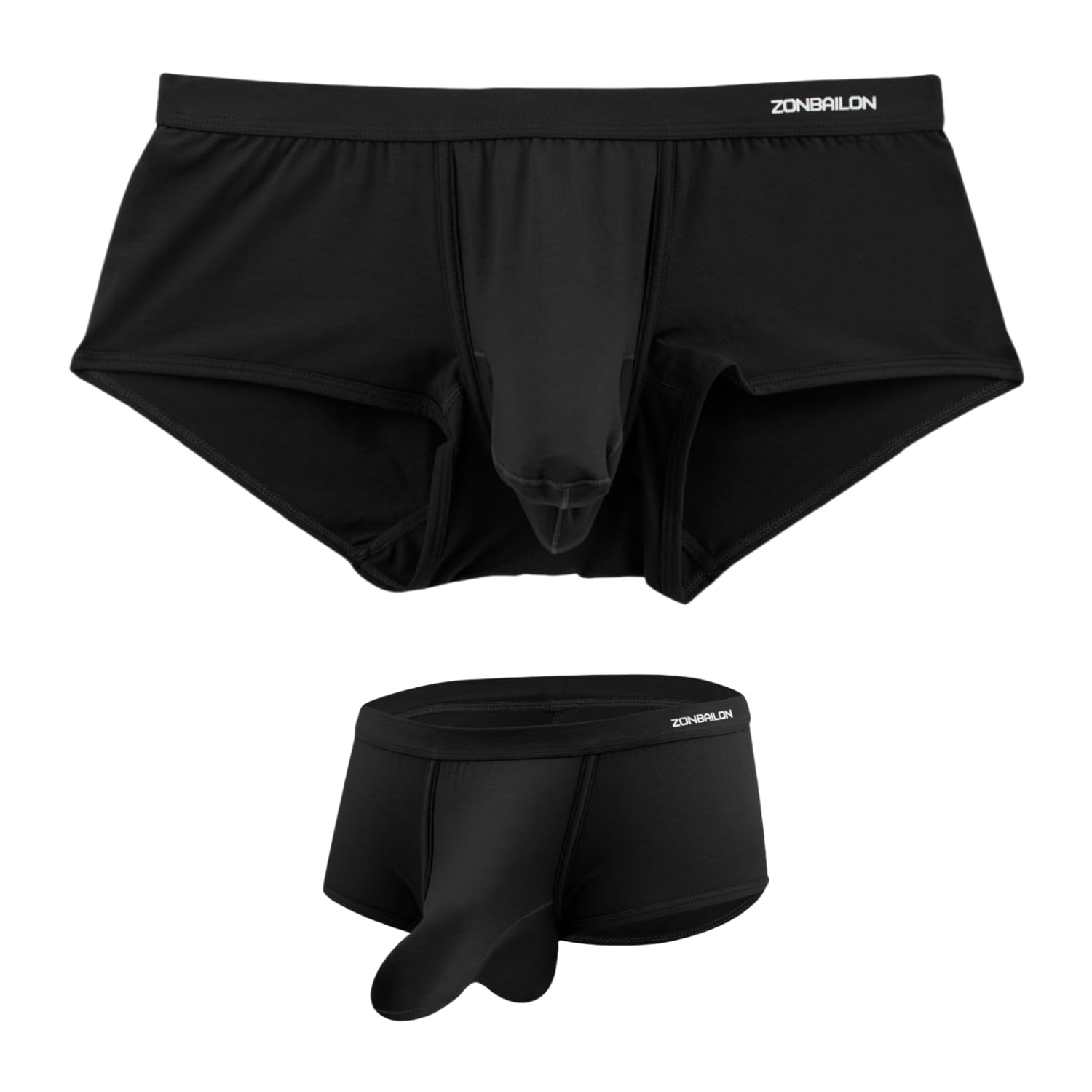 ZONBAILON Mens Sexy Front Opening Fly Access Briefs Low Rise Bulge Enhancing Pou
