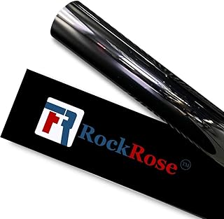 RockRose 5% Nano Ceramic Car Window Tint 36 in x 25FT 2PLY Privacy Film Heat Block, 99% UVR, and 85% IRR Block for Auto or Home Strong Adhesive, Easy Shrink, Plotter Friendly - Charcoal