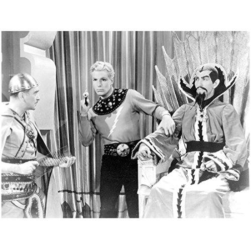 Flash Gordon (1936) Charles Middleton as Ming the Merciless and Buster Crabbe as