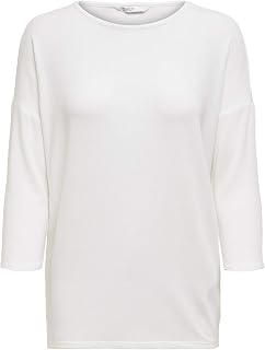 ONLY ONLGLAMOUR Slim 3/4 Sleeve Stretch Round Knit Sweater