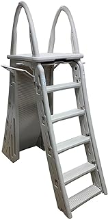Confer Plastics A-Frame 7200 Above Ground Adjustable Pool Roll-Guard Safety Ladder