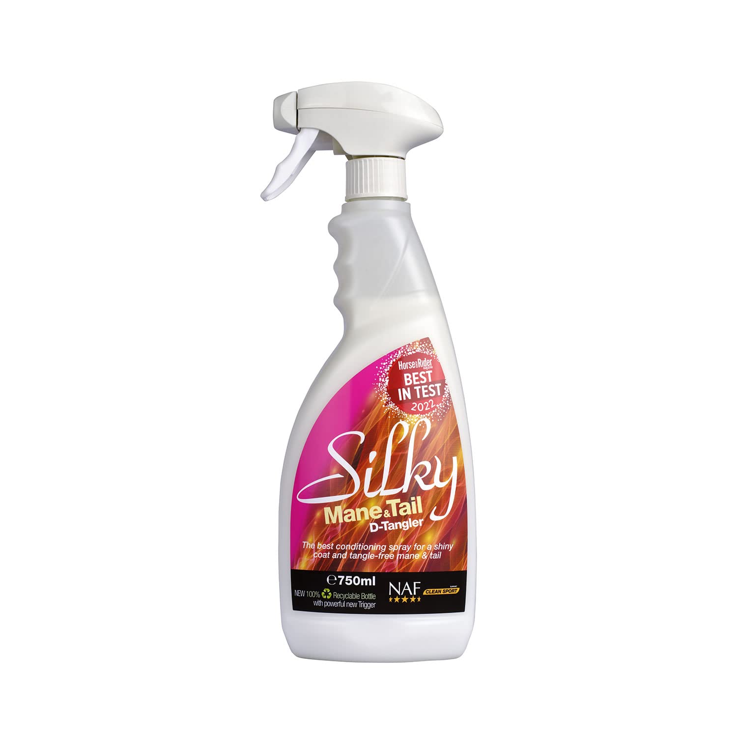 NAF Silky Mane & Tail D-Tangler Spray 750ml Conditioning Spray Horses | Leave-in