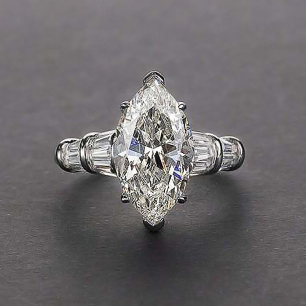 Gorgeous Shiny Cubic Zirconia Proposal Rings for Women Fashion Jewelry
