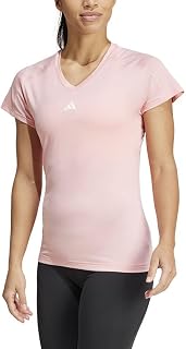 Adidas Womens Aeroready Train Essentials Minimal Branding V-Neck T-Shirt